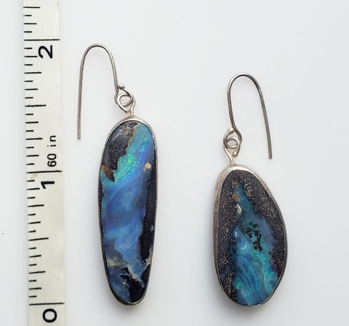 Miss Matched Australian Boulder Opal Earrings - Image 6