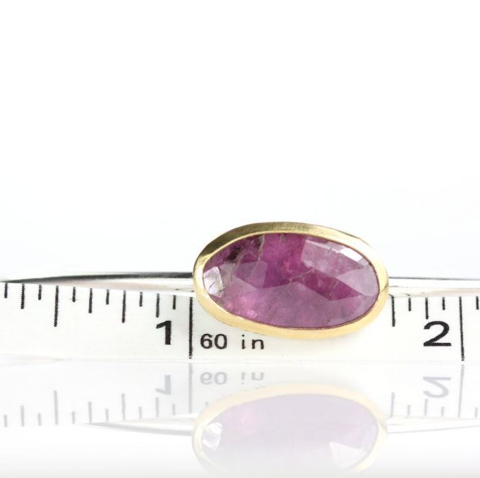 Purple(ish) Rose Cut Sapphire Bangle - Image 5