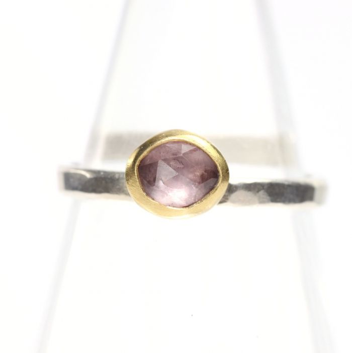 Rose Cut Pink Sapphire Ring - Image 2