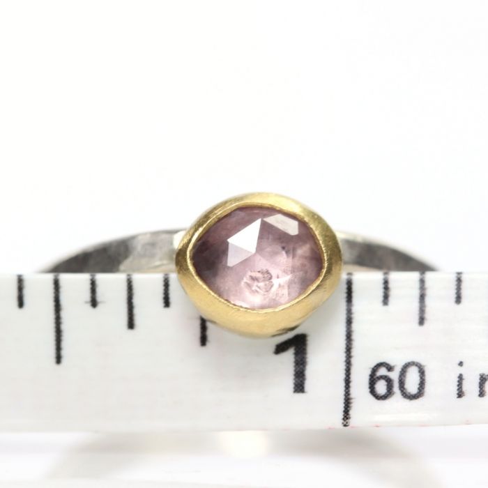 Rose Cut Pink Sapphire Ring - Image 3