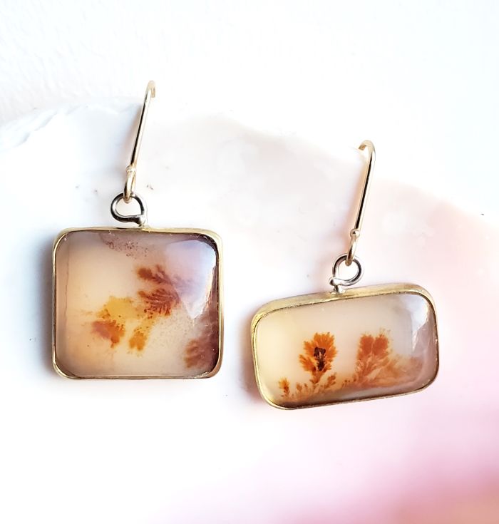 Dendritic Agate Earrings - Image 2