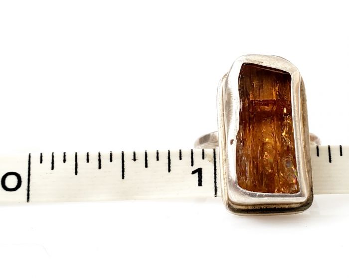 Raw Imperial Topaz Crystal Ring - Image 4