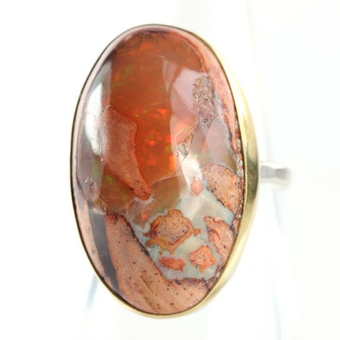 Mexican Fire Opal Ring - Image 2