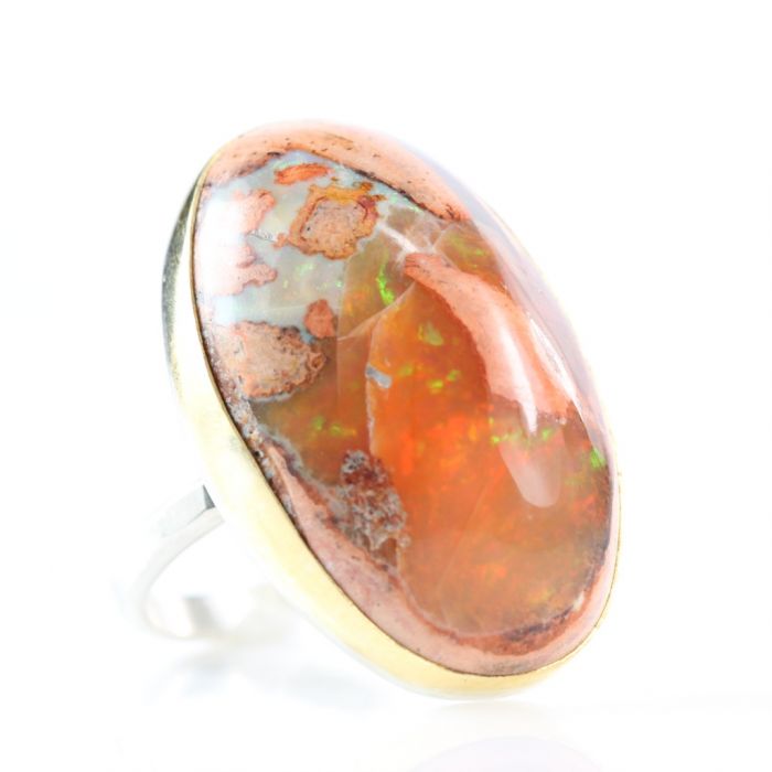 Mexican Fire Opal Ring