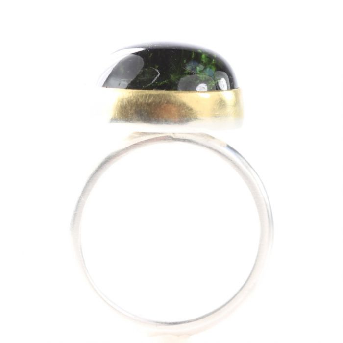 Green Tourmaline Cabochon Ring - Image 3