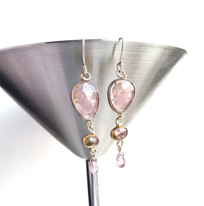 Pink & Watermelon Tourmaline Earrings - Image 4