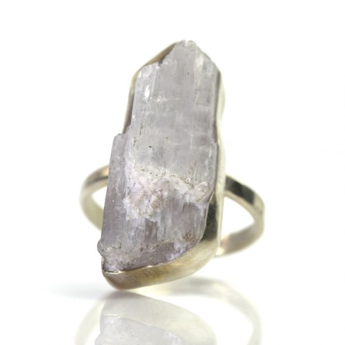 Raw Pink Kunzite Crystal Ring - Image 2
