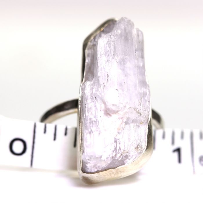 Raw Pink Kunzite Crystal Ring - Image 3