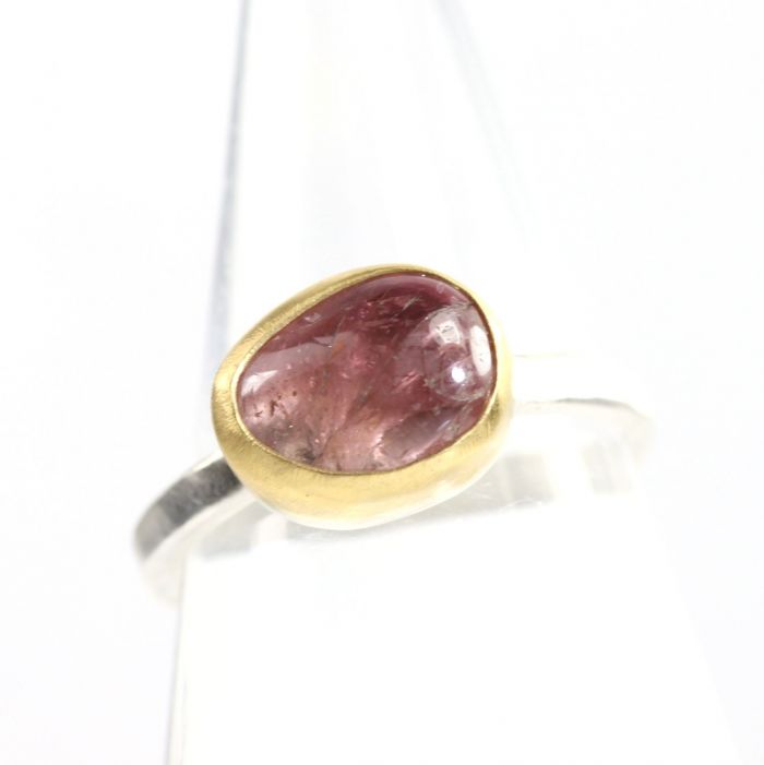 Pink Tourmaline Pebble Ring - Image 2