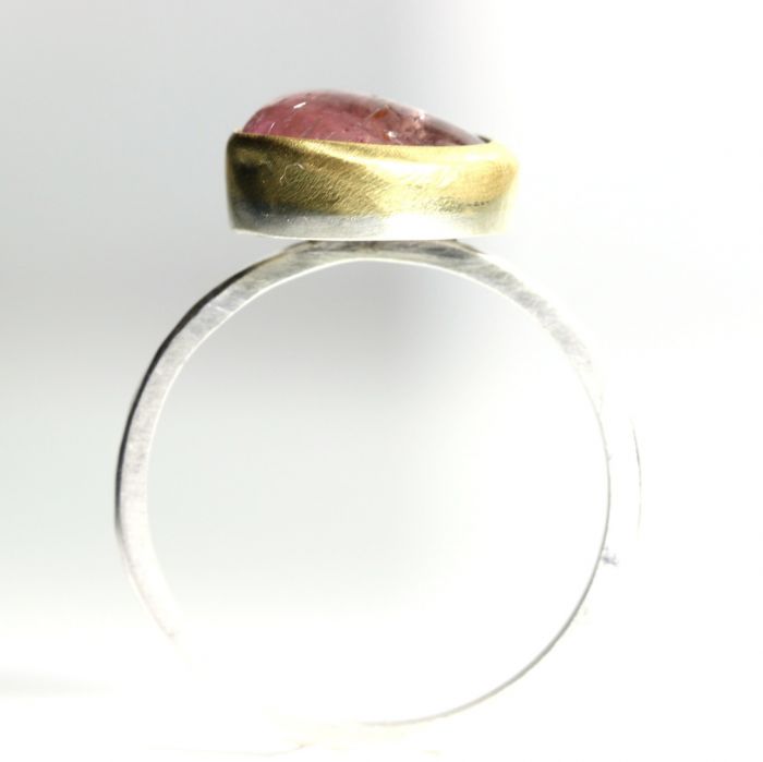 Pink Tourmaline Pebble Ring - Image 3