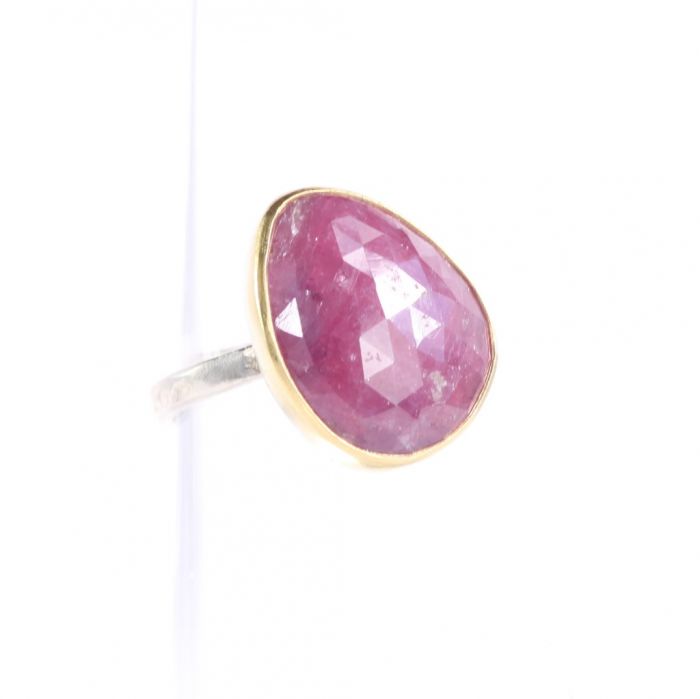 Rose Cut Pink Sapphire Ring - Image 2