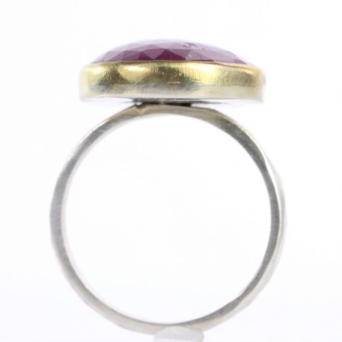 Rose Cut Pink Sapphire Ring - Image 3