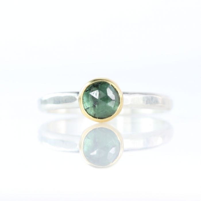 Teal Blue Tourmaline Stacking Rings - Image 5