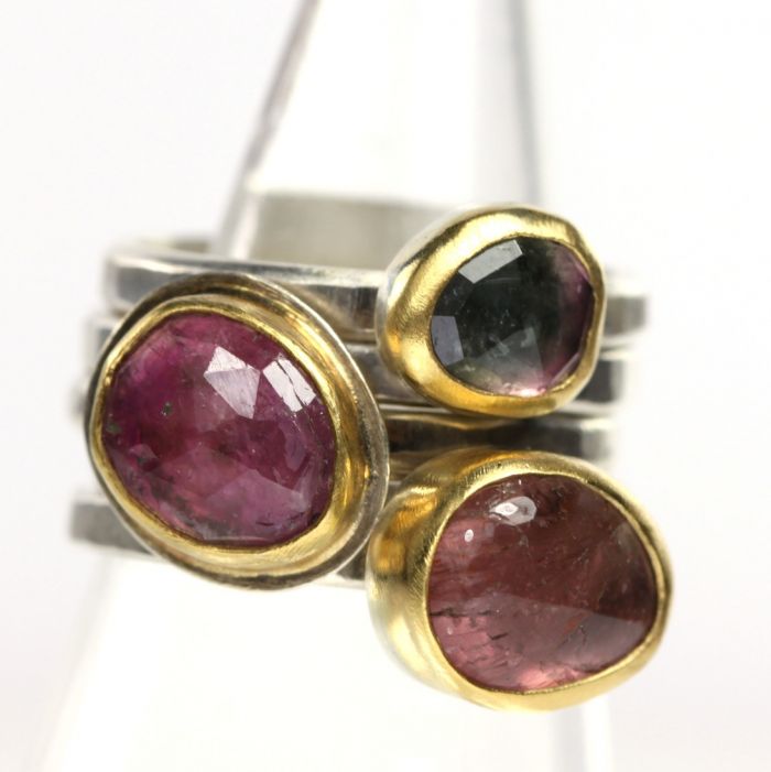 Pink Tourmaline Pebble Ring - Image 5