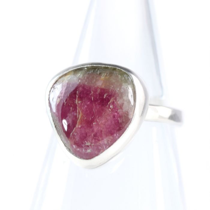 Watermelon Slice Tourmaline Ring