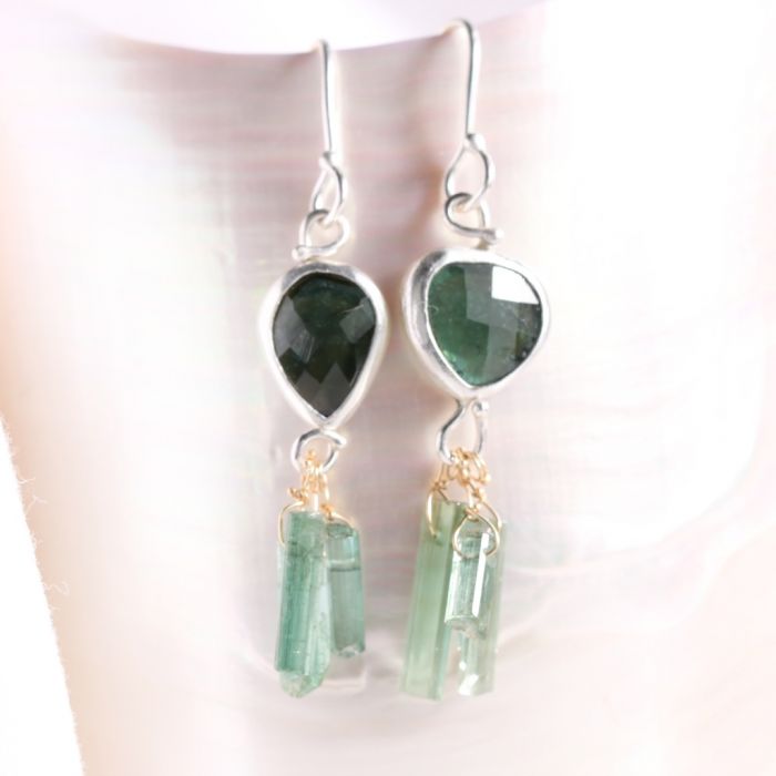 Miss Matched Indicolite Earrings - Image 2