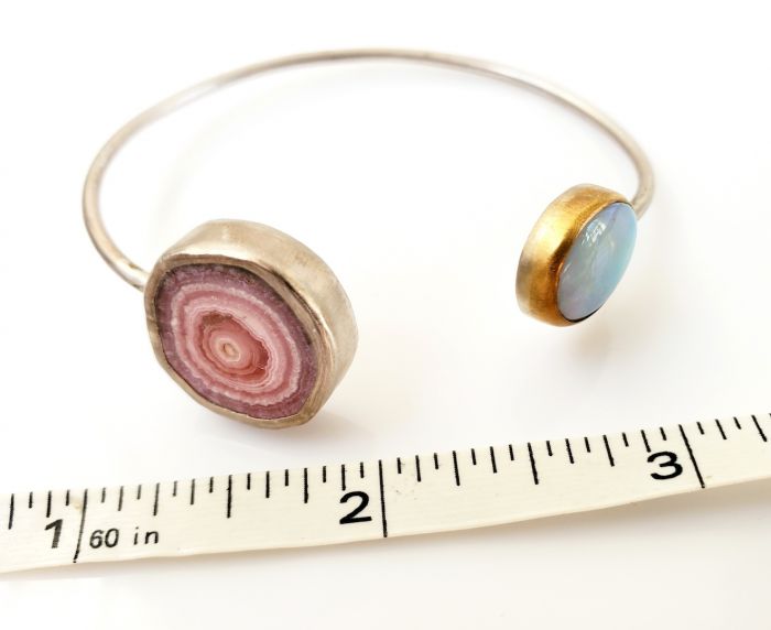 Opal & Rhodochrosite Bangle - Image 5