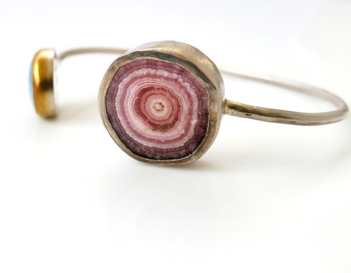 Opal & Rhodochrosite Bangle - Image 2