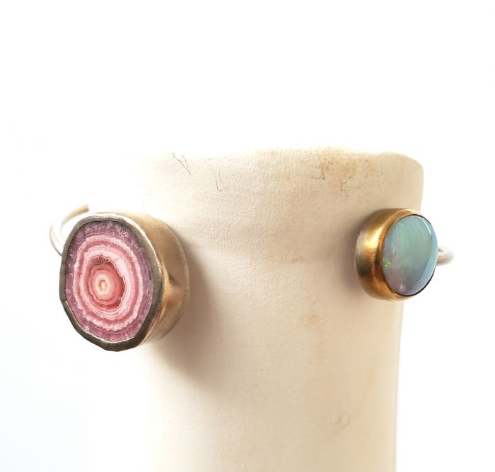 Opal & Rhodochrosite Bangle - Image 4