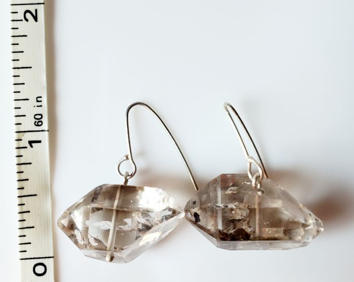 Herkimer Diamond Earrings - Bigger Version - Image 2