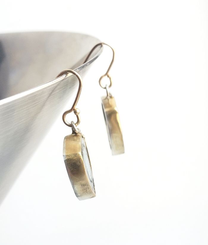 Indicolite Slice Earrings - Miss Matched - Image 5