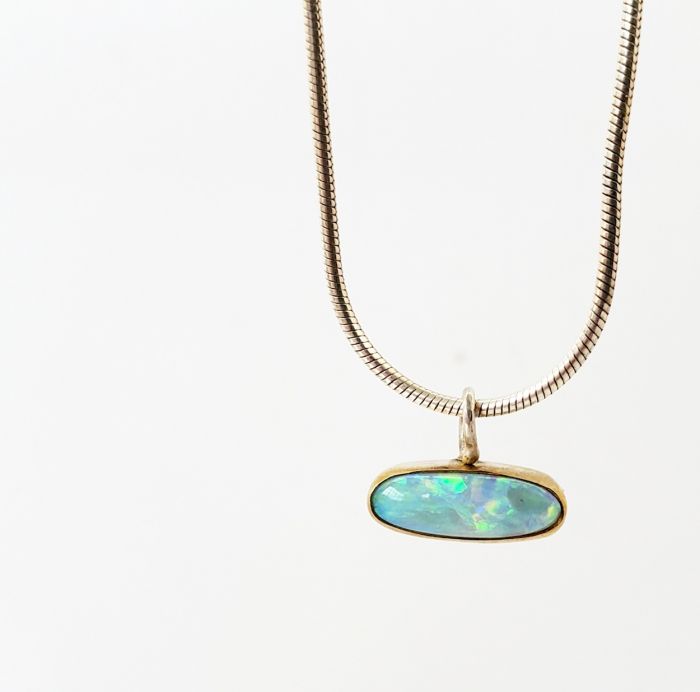 Lighting Ridge Oval Opal Pendant Charm