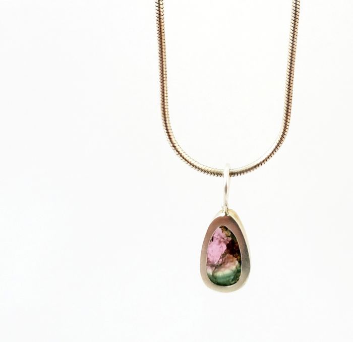 Watermelon Tourmaline Pendant Charm - Image 3