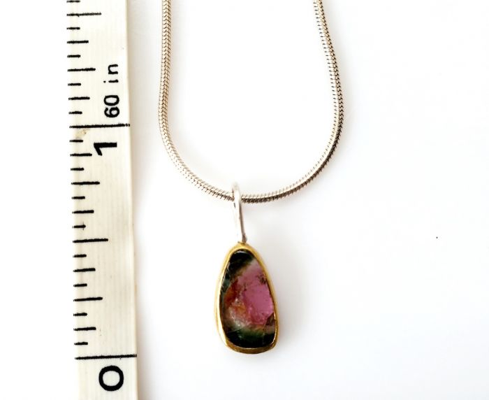 Watermelon Tourmaline Pendant Charm - Image 4