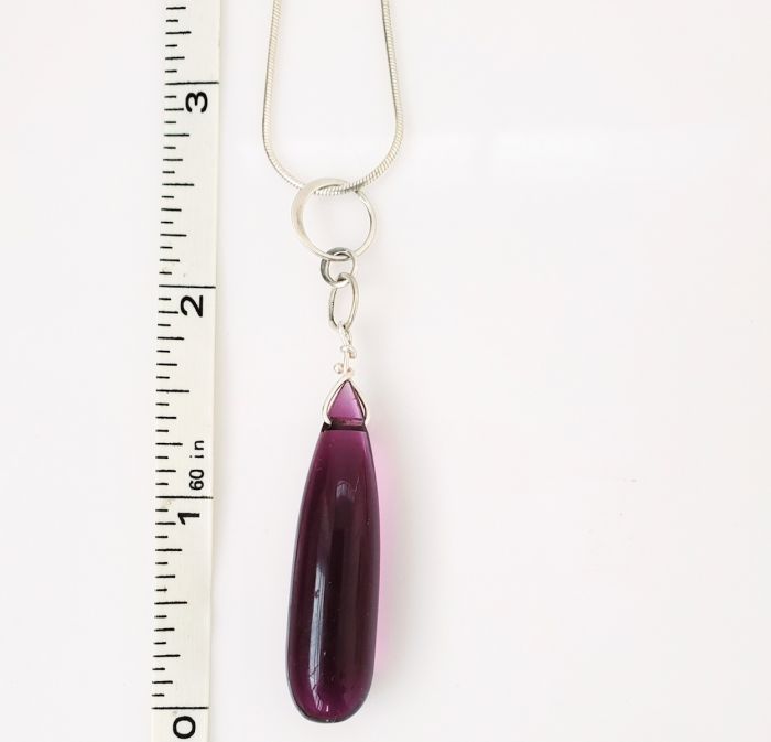 Amethyst Long Drop Pendant - Image 5