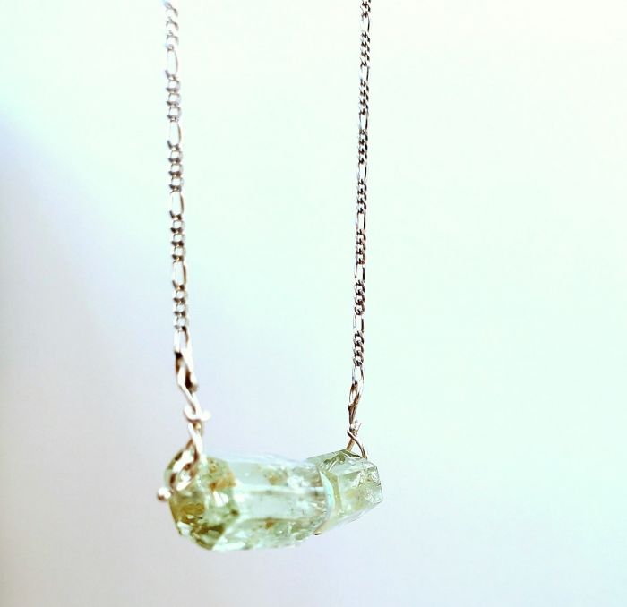 Beryl Crystal & Opal Bar Necklace - Image 3