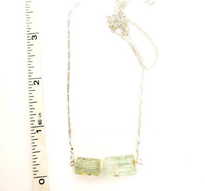 Beryl Crystal & Opal Bar Necklace - Image 4