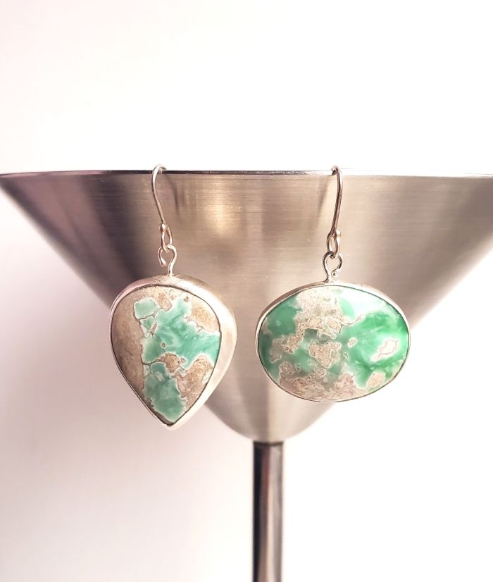 Miss Matched Variscite Earrings - Image 3