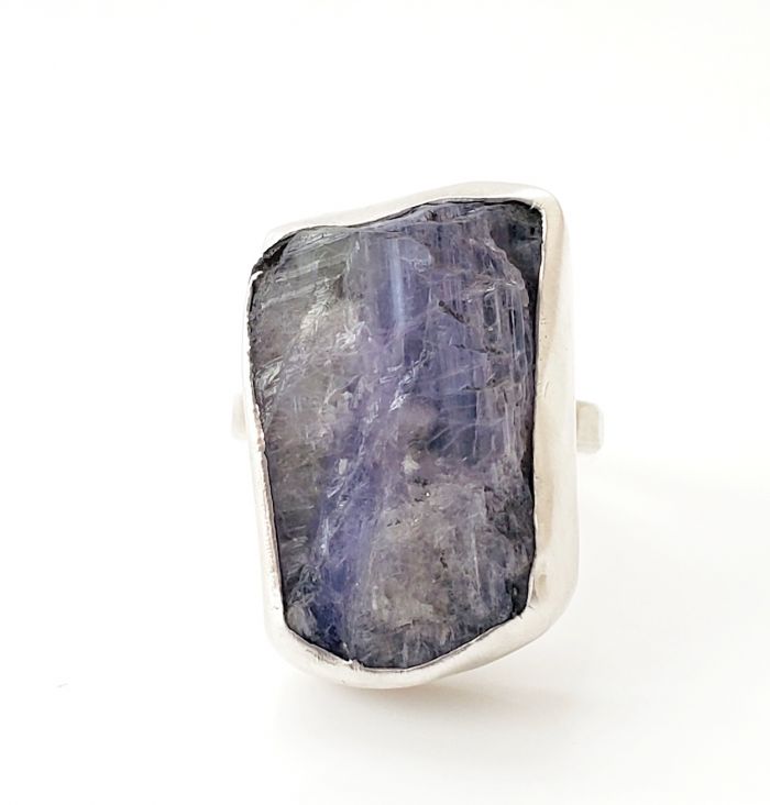 Large Raw Tanzanite Crystal Ring - Image 3