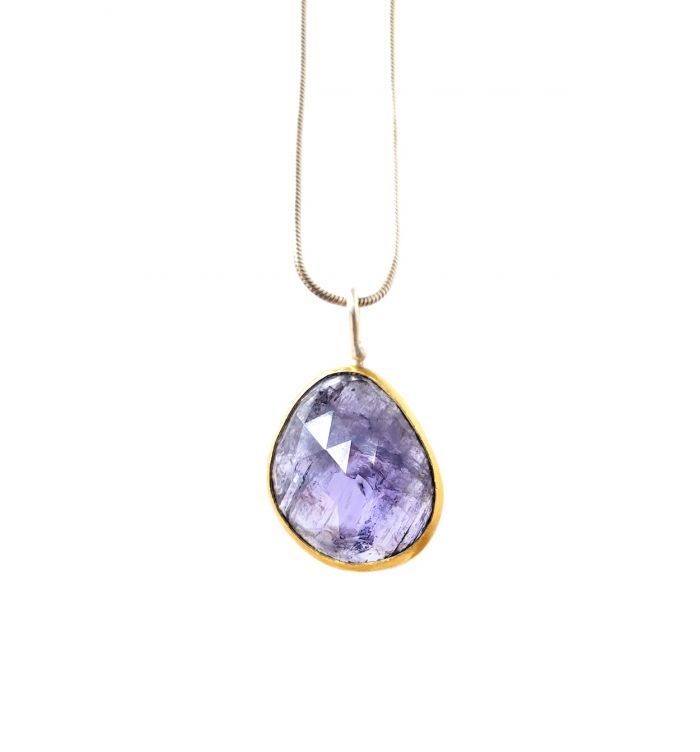 Rose Cut Tanzanite Pendant