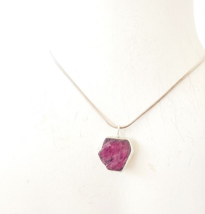 Raw Ruby Slice Pendant - Image 2