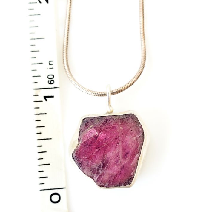 Raw Ruby Slice Pendant - Image 5